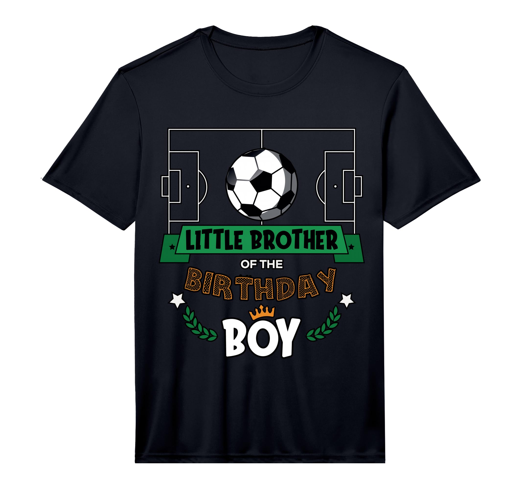 Little Brother Birthday Soccer T-Shirt - Custom Art Print for Adults - T-Shirt, Sweatshirt, Hoodie