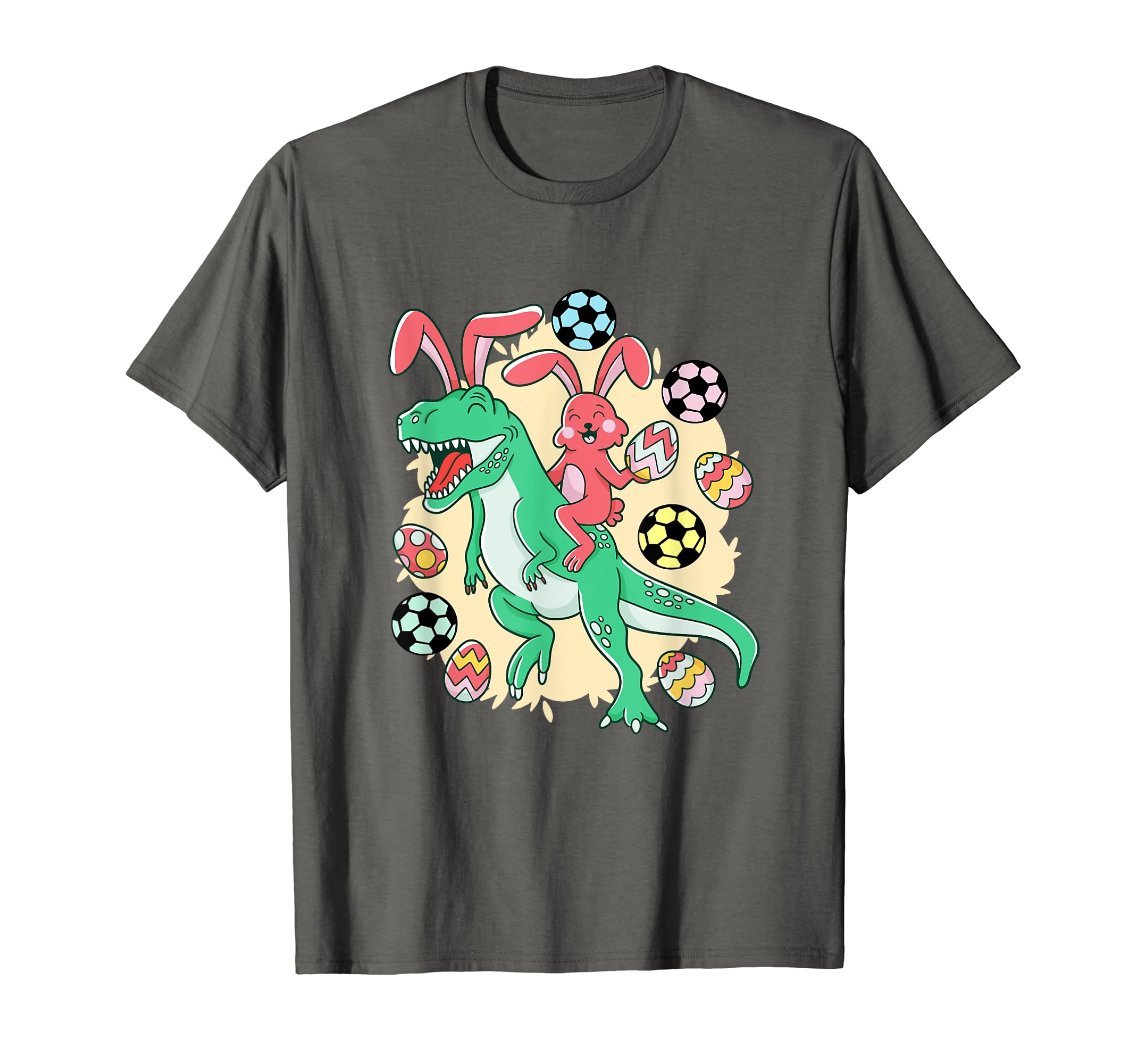 Easter Bunny Riding Dinosaur Funny T-Shirt - Streetwear Style Unisex - T-Shirt, Sweatshirt, Hoodie