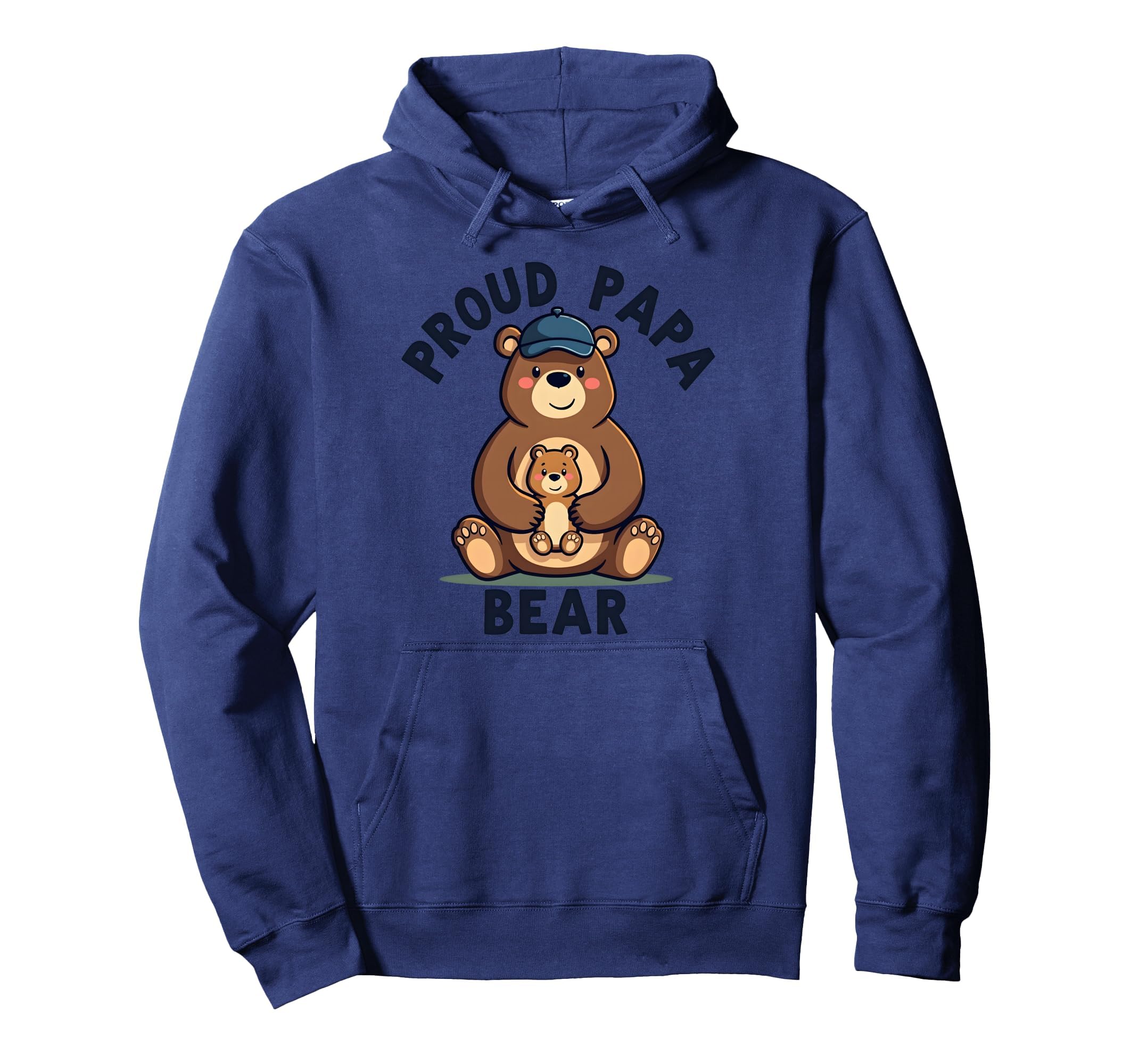 Proud Papa Bear New Dad Father Hoodie - Aesthetic Graphic Unisex - T-Shirt, Sweatshirt, Hoodie