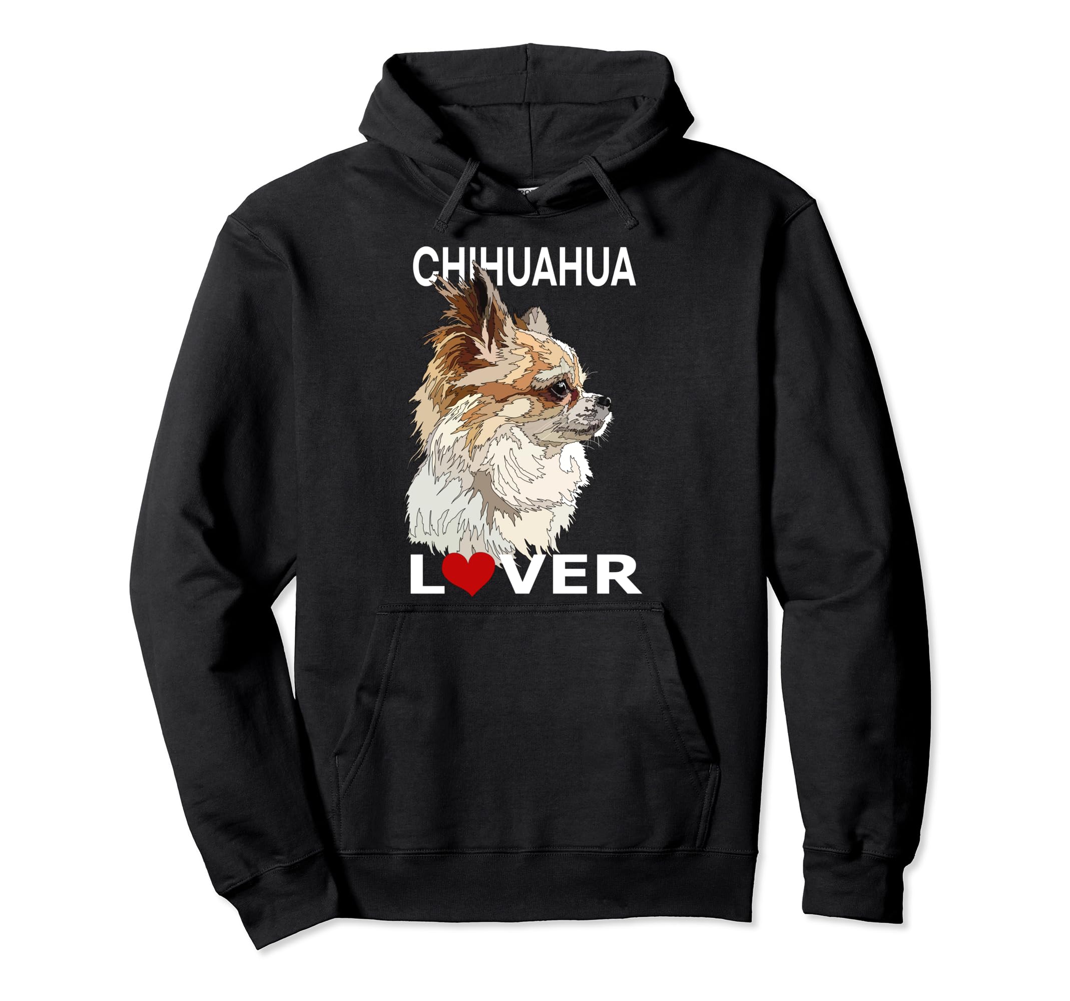 Long Haired Chihuahua Chiwawa Hoodie - Casual Everyday Wear for Adults - T-Shirt, Sweatshirt, Hoodie