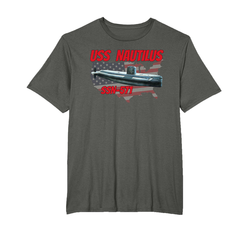 Uss Nautilus Ssn 571 Submarine T-Shirt - Minimalist Print for Adults - T-Shirt, Sweatshirt, Hoodie