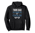 Dad Twins Father Two Twin Dad Hoodie - Trendy Graphic for Adults - T-Shirt, Sweatshirt, Hoodie