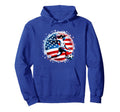 Womens Soccer American Flag Soccer Hoodie - Fun Novelty Design Men Women - T-Shirt, Sweatshirt, Hoodie