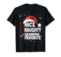 Nice Naughty Grandma Favorite Fun Santa T-Shirt - Graphic Print for Adults - T-Shirt, Sweatshirt, Hoodie