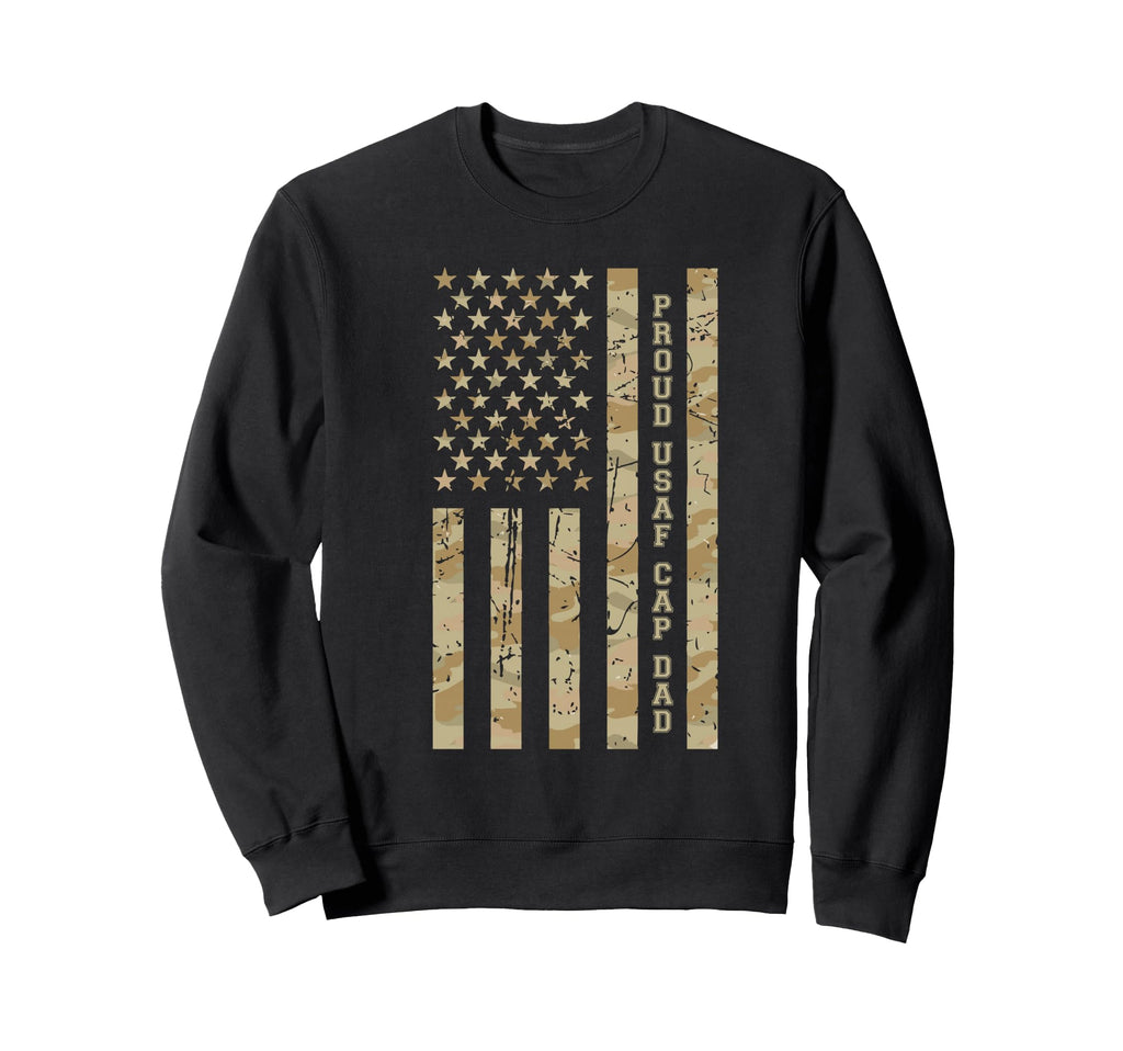 Proud Usaf Cap Dad Military Family Sweatshirt - Novelty Apparel Unisex - T-Shirt, Sweatshirt, Hoodie