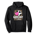 Game Day Soccer Leopard Soccer Hoodie - Aesthetic Graphic Unisex - T-Shirt, Sweatshirt, Hoodie