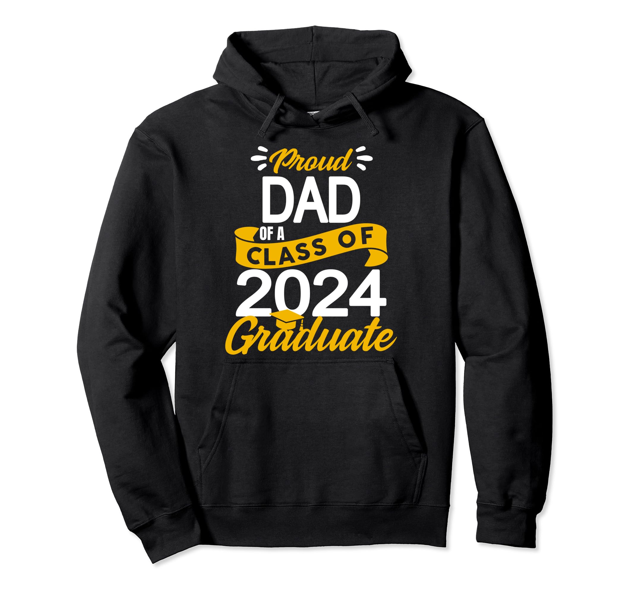 Proud Dad Class 2024 Graduate Senior 24 Hoodie - Minimalist Print Unisex - T-Shirt, Sweatshirt, Hoodie