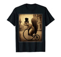 Funny Squirrel Hat Riding Penny T-Shirt - Streetwear Style for Adults - T-Shirt, Sweatshirt, Hoodie