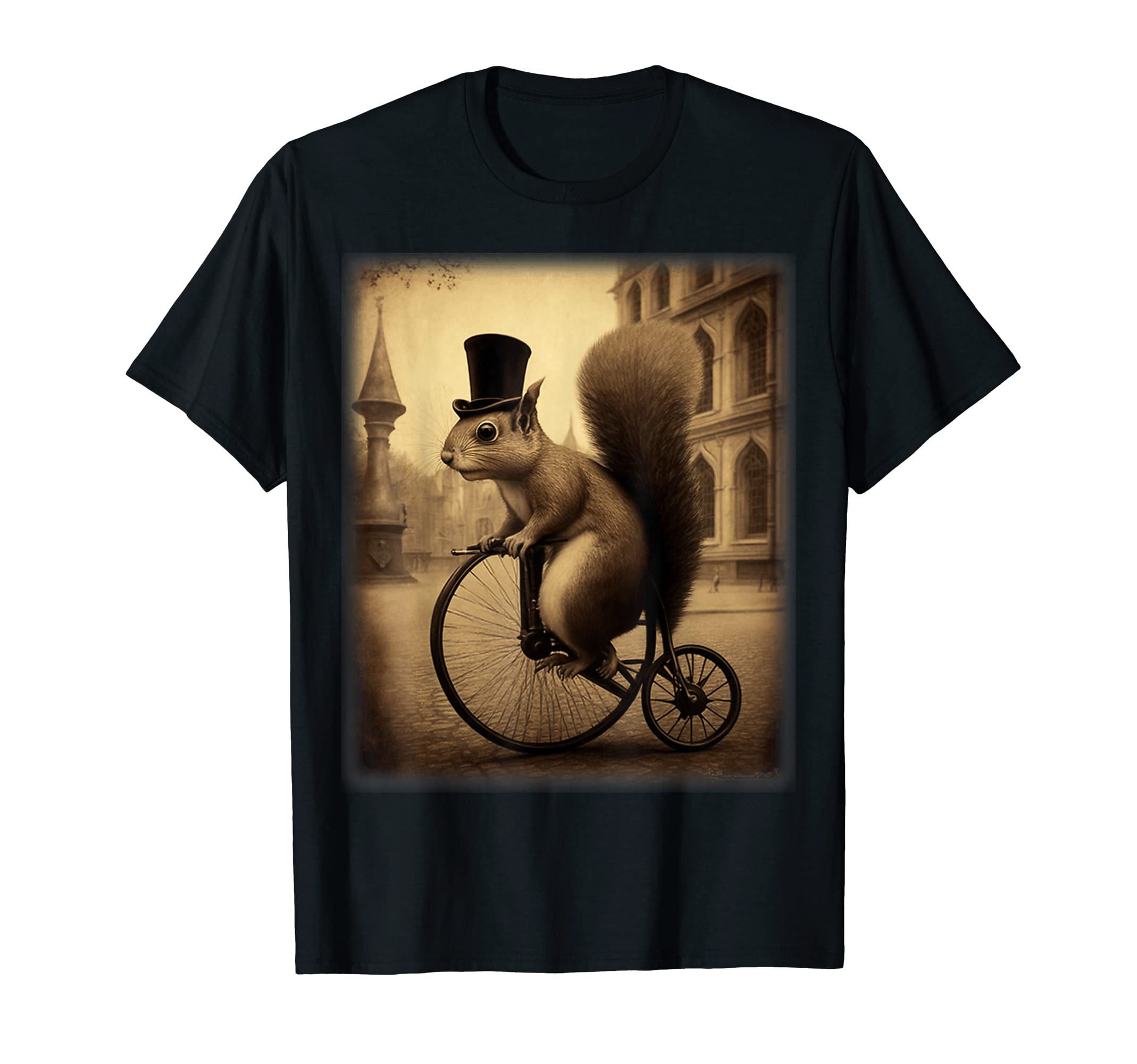 Funny Squirrel Hat Riding Penny T-Shirt - Streetwear Style for Adults - T-Shirt, Sweatshirt, Hoodie