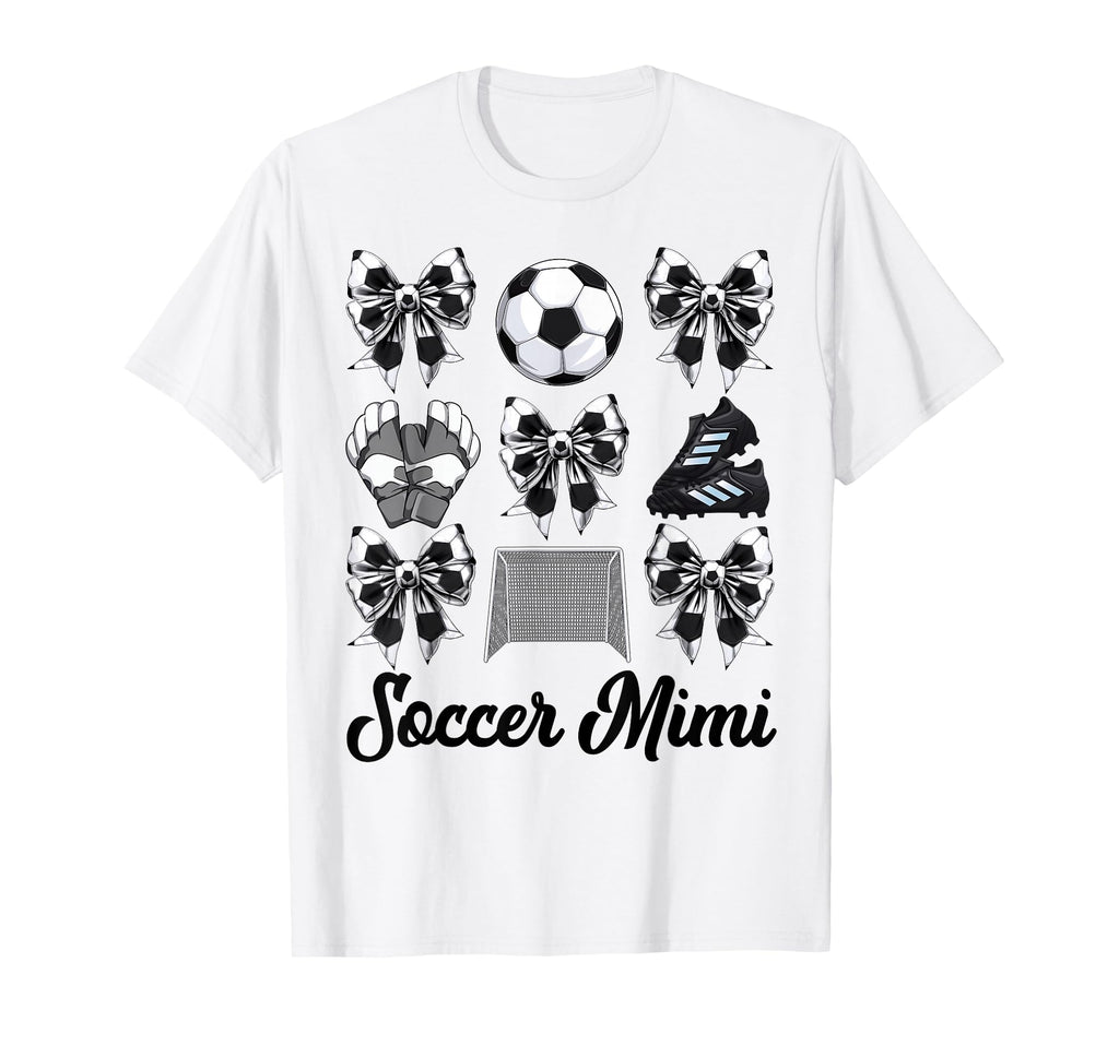 Soccer Mimi Bow Soccer Mom Mommy T-Shirt - Fun Novelty Design Men Women - T-Shirt, Sweatshirt, Hoodie