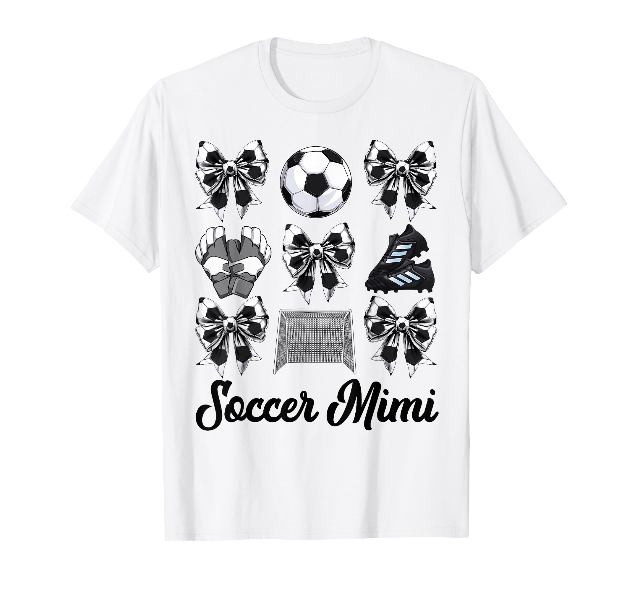 Soccer Mimi Bow Soccer Mom Mommy T-Shirt - Fun Novelty Design Men Women - T-Shirt, Sweatshirt, Hoodie