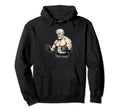 Boxing Bearded Old Cage Fighter Free Hoodie - Novelty Apparel Unisex - T-Shirt, Sweatshirt, Hoodie