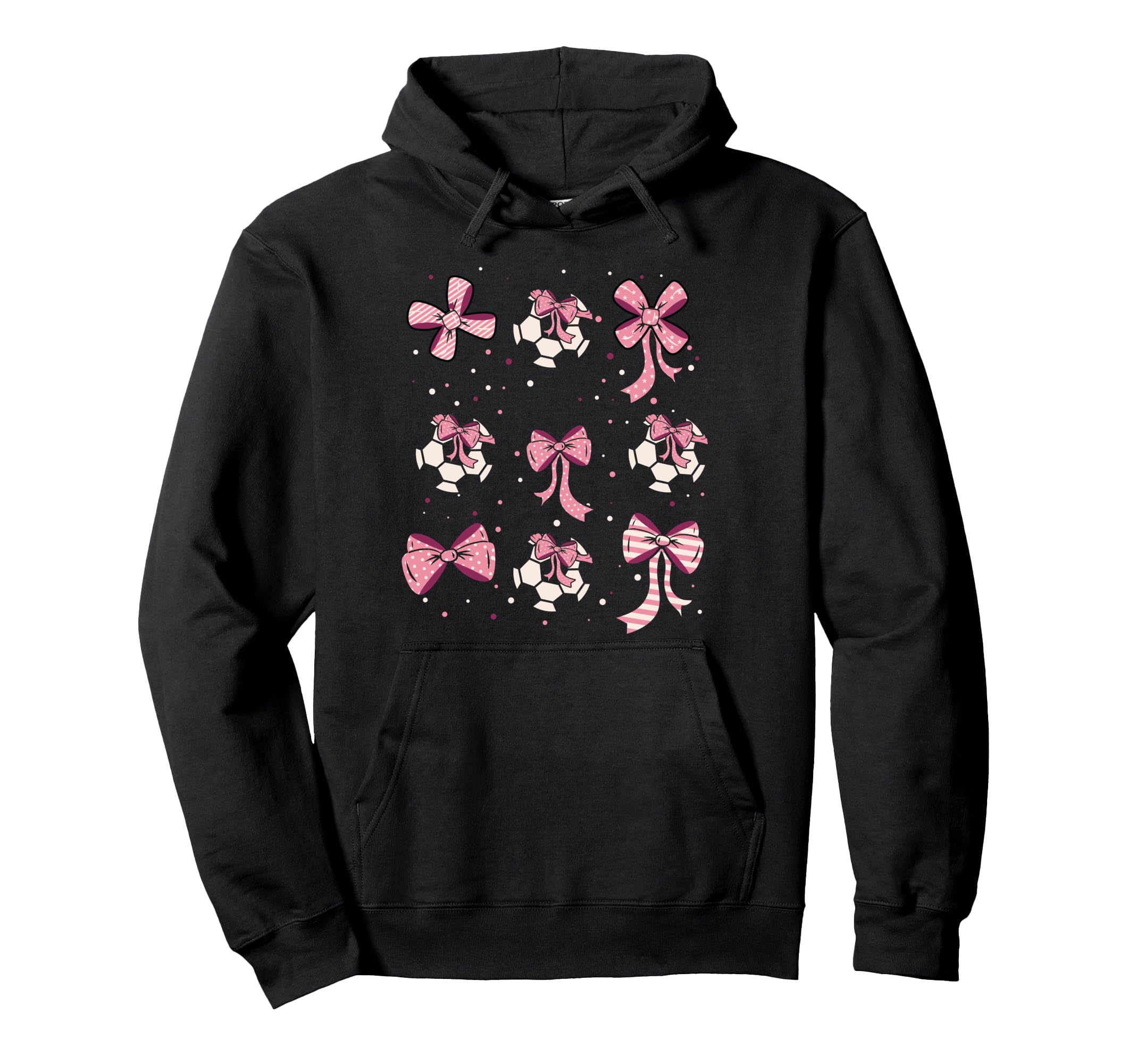 Soccer Ball Coquette Bow Game Day Soccer Hoodie - Trendy Graphic Unisex - T-Shirt, Sweatshirt, Hoodie