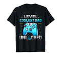 Level Coolest Dad Unlocked Gamer Father T-Shirt - Trendy Graphic Men Women - T-Shirt, Sweatshirt, Hoodie