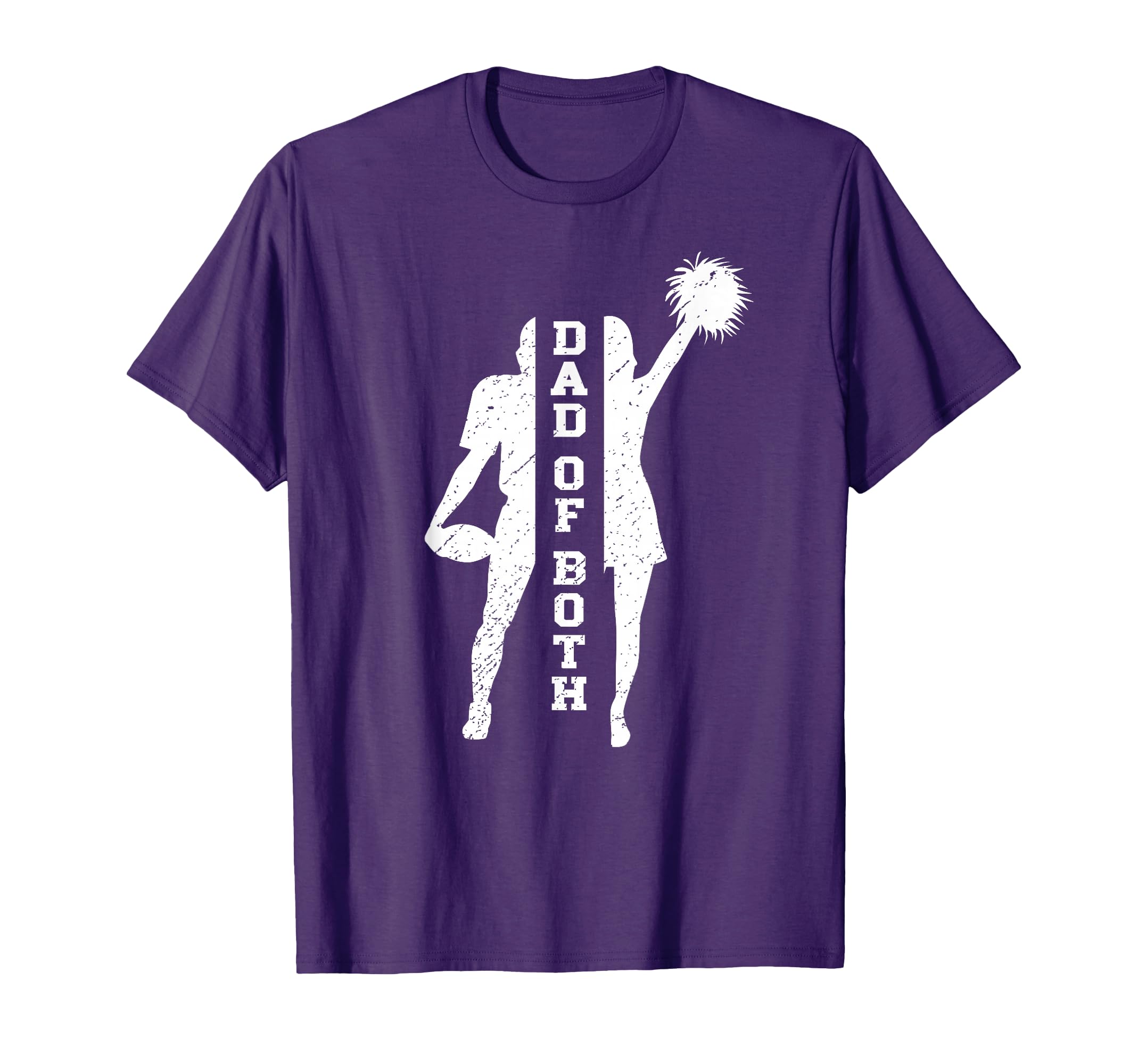 Dad Both Proud Football And Cheer Dad T-Shirt - Casual Everyday Wear Unisex - T-Shirt, Sweatshirt, Hoodie