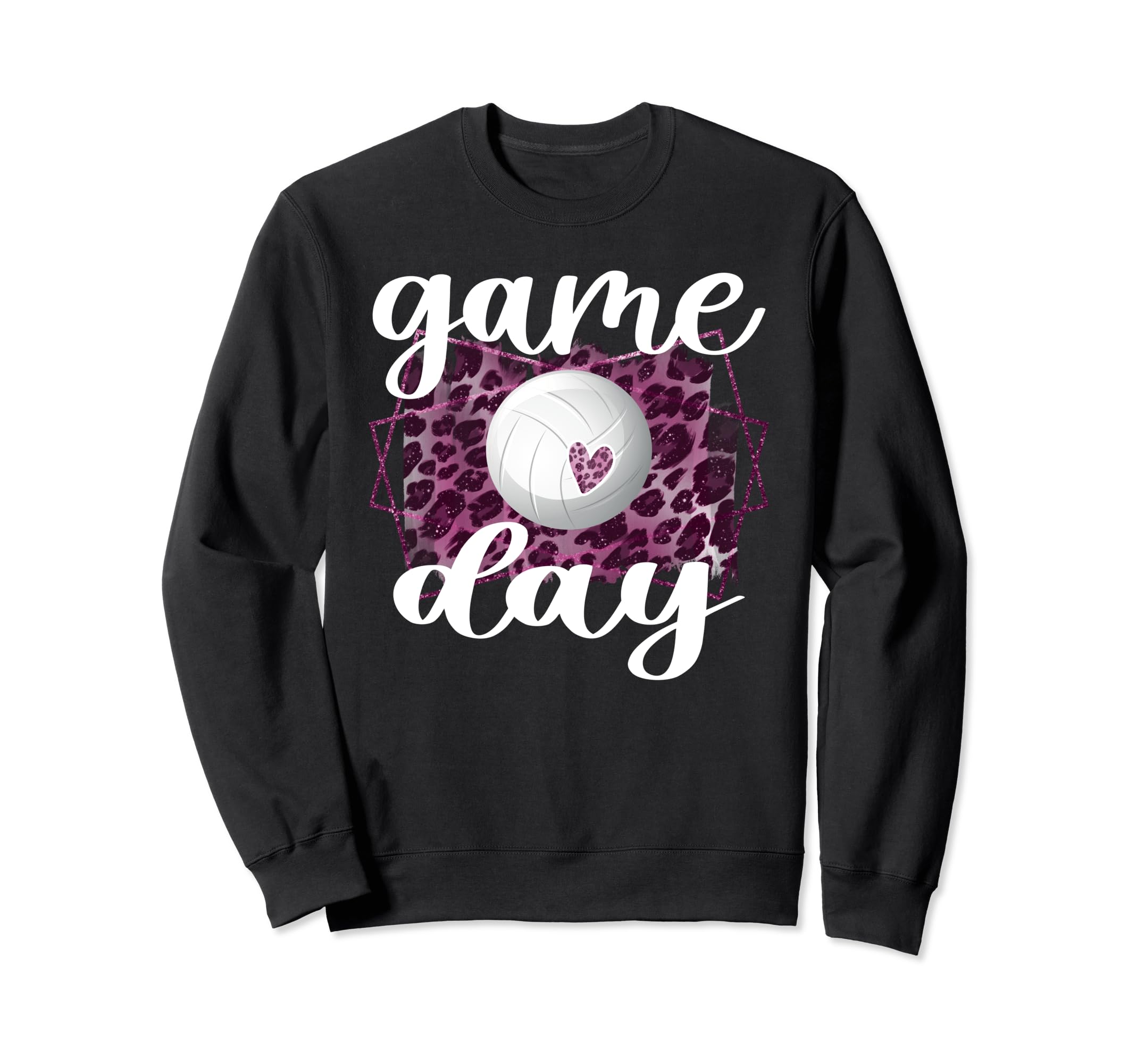 Game Day Leopard Volleyball Game Sweatshirt - Minimalist Print Men Women - T-Shirt, Sweatshirt, Hoodie