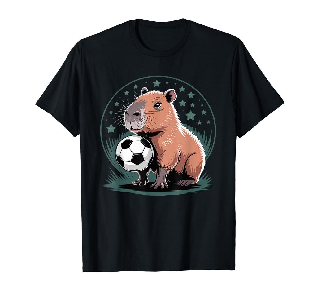 Soccer Capybara Capy Football Lover T-Shirt - Novelty Apparel Men Women - T-Shirt, Sweatshirt, Hoodie