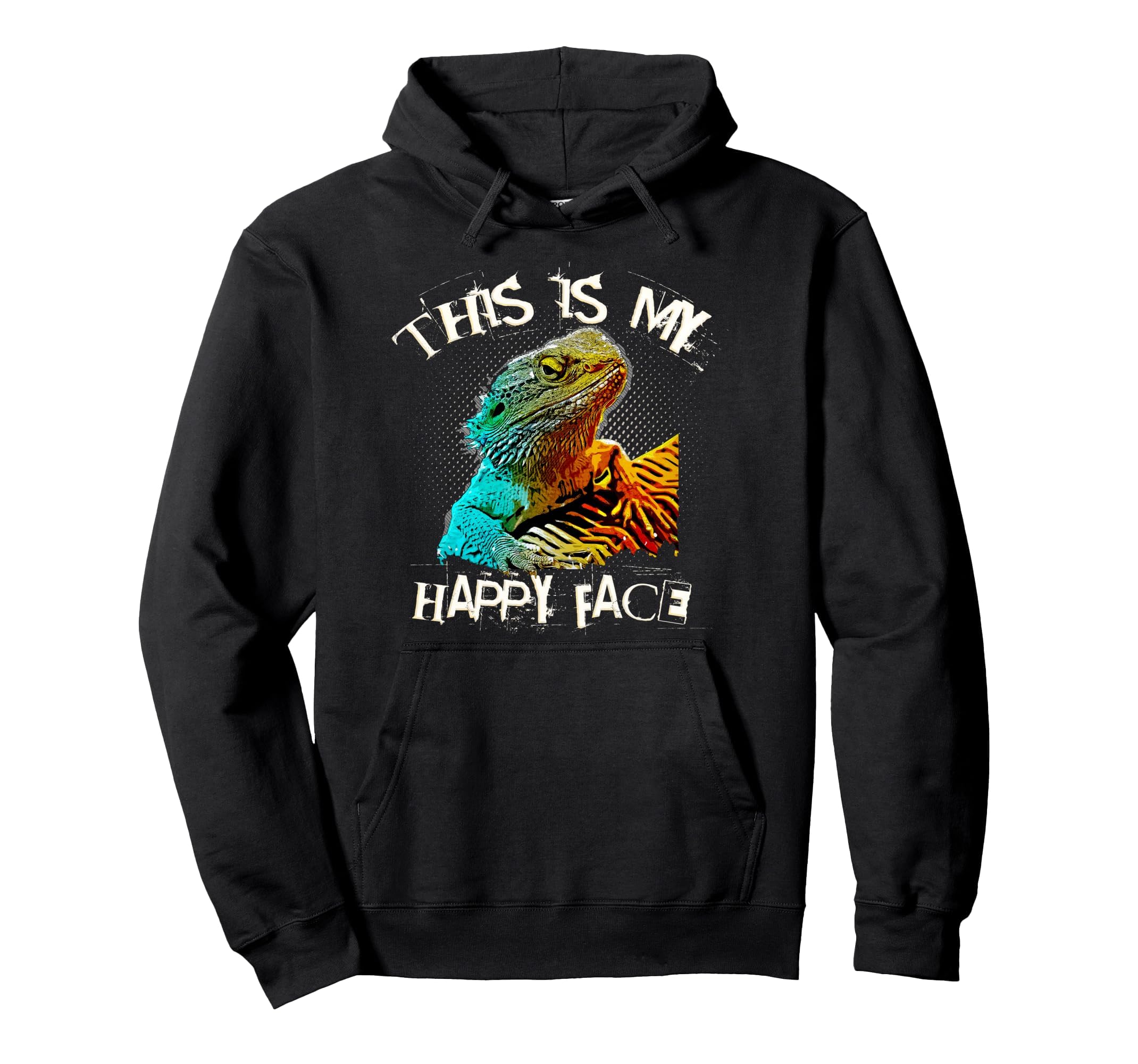 This Is My Happy Face Funny Pet Bearded Hoodie - Unique Graphic for Adults - T-Shirt, Sweatshirt, Hoodie