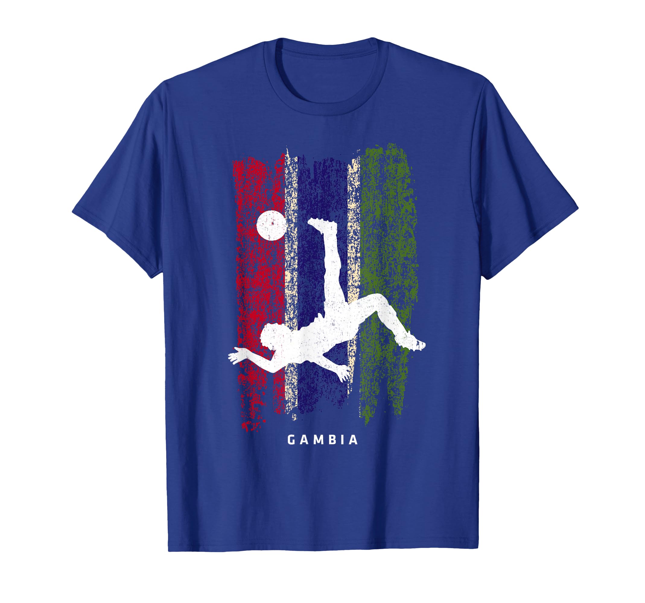 Gambia Flag Soccer Player Silhouette T-Shirt - Minimalist Print Unisex - T-Shirt, Sweatshirt, Hoodie