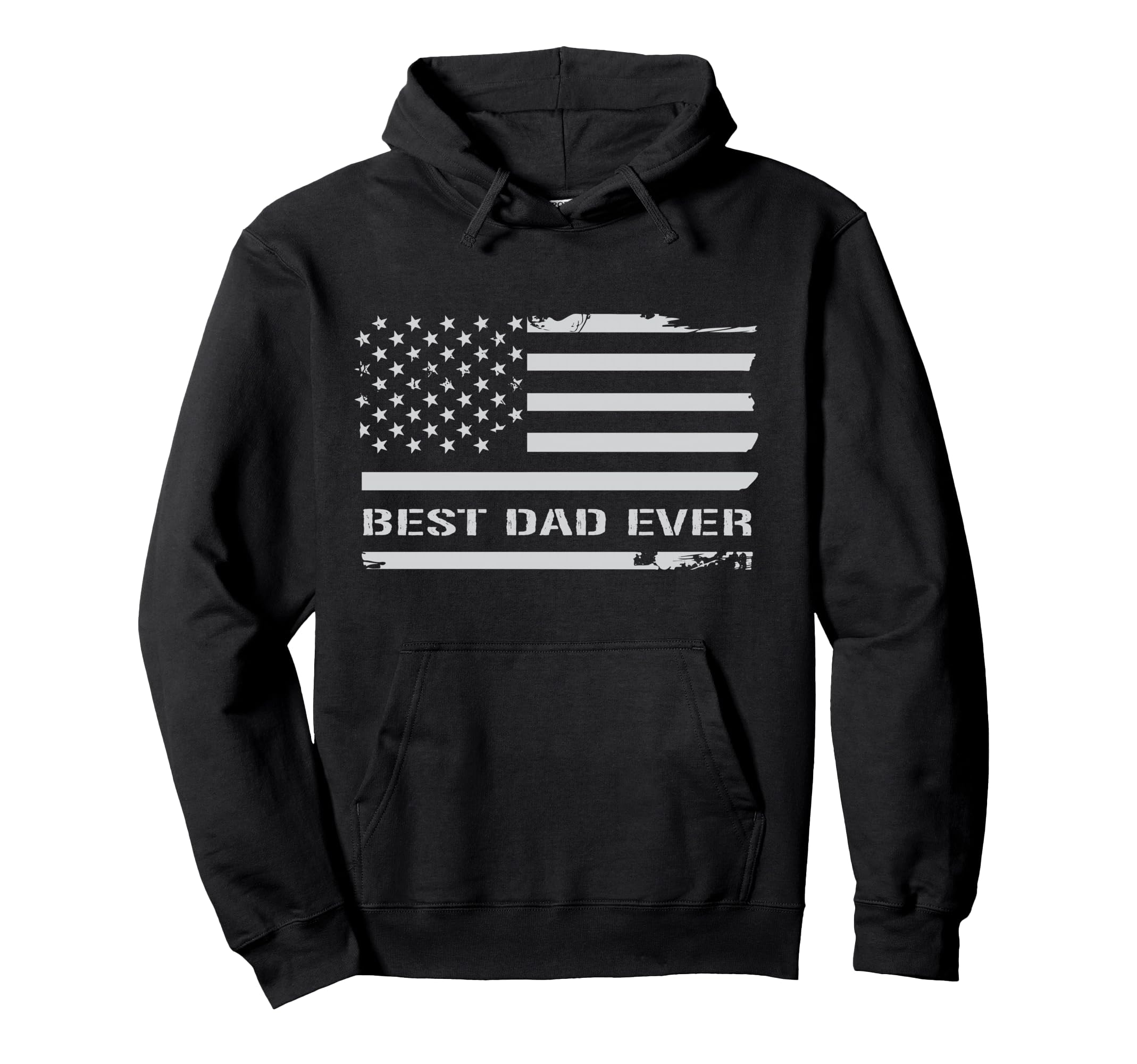 Best Dad Ever American Flag Grandpa Hoodie - Casual Everyday Wear Unisex - T-Shirt, Sweatshirt, Hoodie