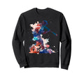 Paint Splash Baseball Player Sweatshirt - Casual Everyday Wear for Adults - T-Shirt, Sweatshirt, Hoodie