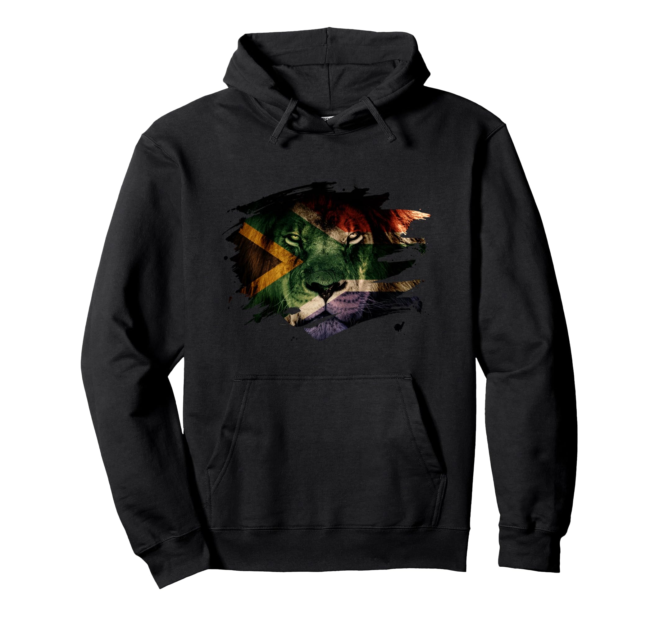 South Africa Flag Lion Picture African Hoodie - Custom Art Print Unisex - T-Shirt, Sweatshirt, Hoodie