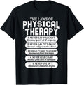 Funny Laws of Physical Therapy Motivational Goals PT - Adult & Kids T-Shirts, Sweatshirts & Hoodies apparel design preview 1