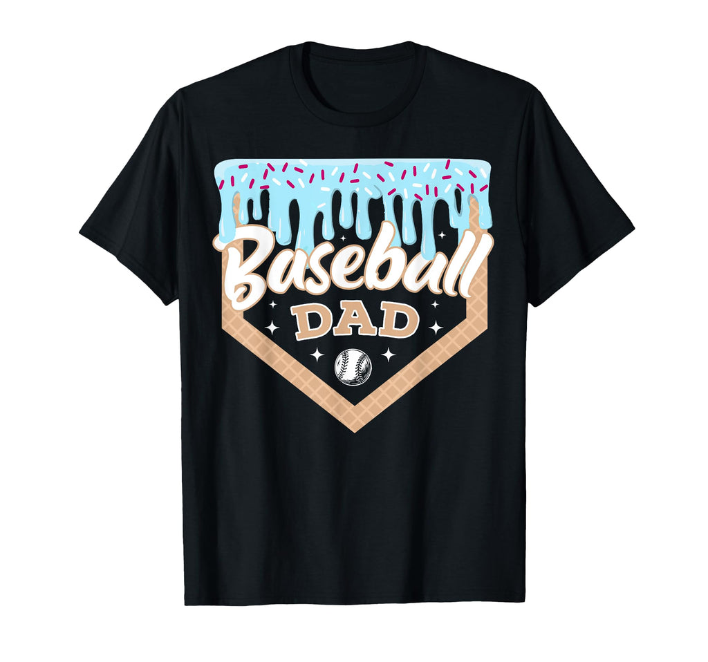 Baseball Drip Dad Ice Cream Home T-Shirt - Minimalist Print for Adults - T-Shirt, Sweatshirt, Hoodie