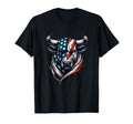 American Patriot Bull Cow 4Th July T-Shirt - Minimalist Print for Adults - T-Shirt, Sweatshirt, Hoodie