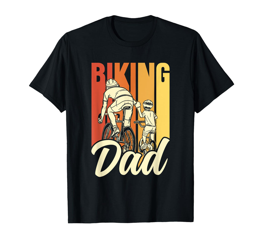 Biking Dad Biker Bicycling Bike T-Shirt - Custom Art Print for Adults - T-Shirt, Sweatshirt, Hoodie