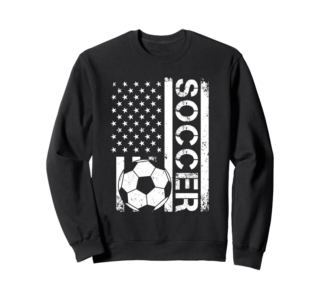 Soccer Usa Flag Soccer Flag Sweatshirt - Casual Everyday Wear Men Women - T-Shirt, Sweatshirt, Hoodie