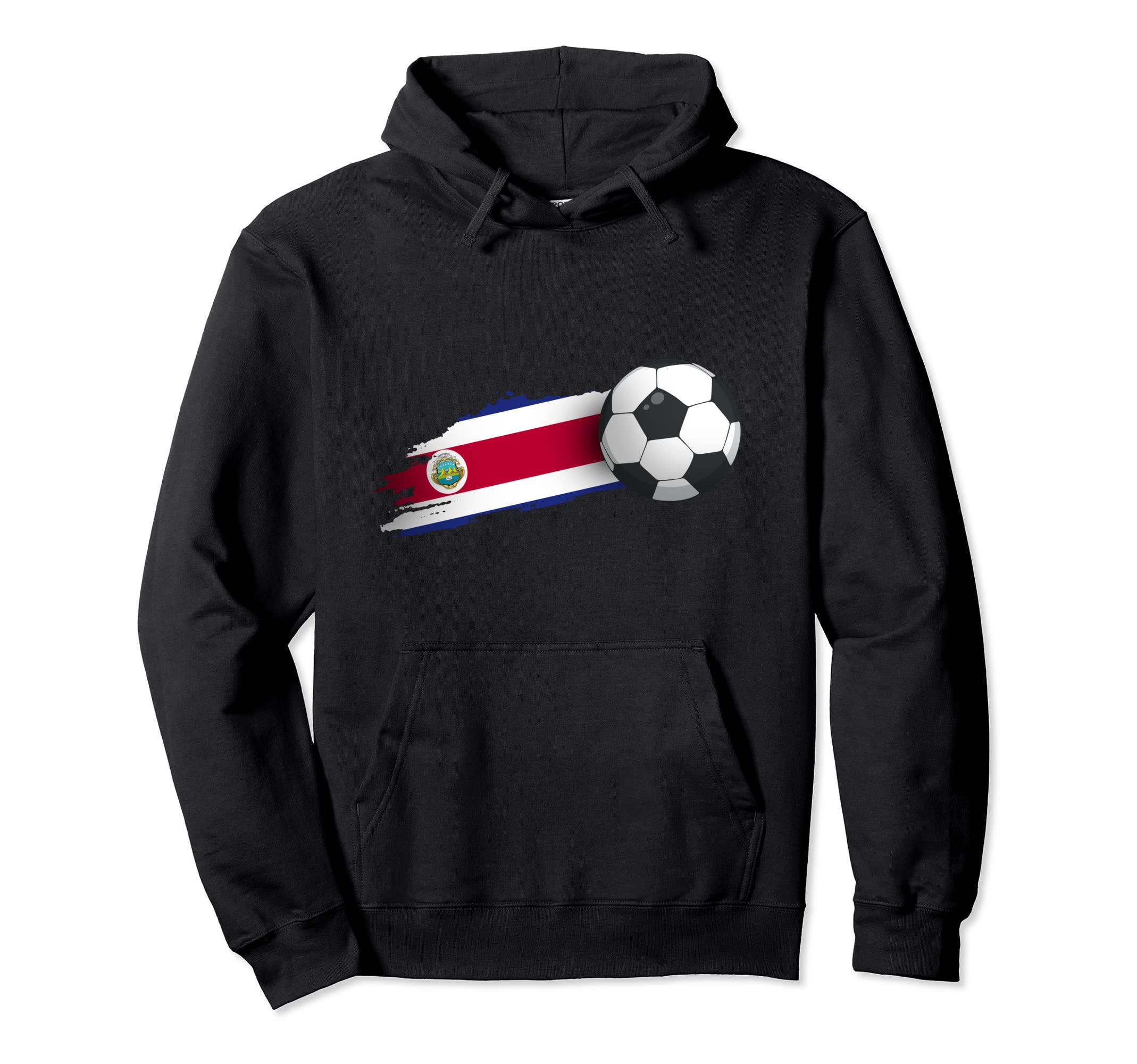Costa Rica Soccer Ball Hoodie - Novelty Apparel for Adults - T-Shirt, Sweatshirt, Hoodie