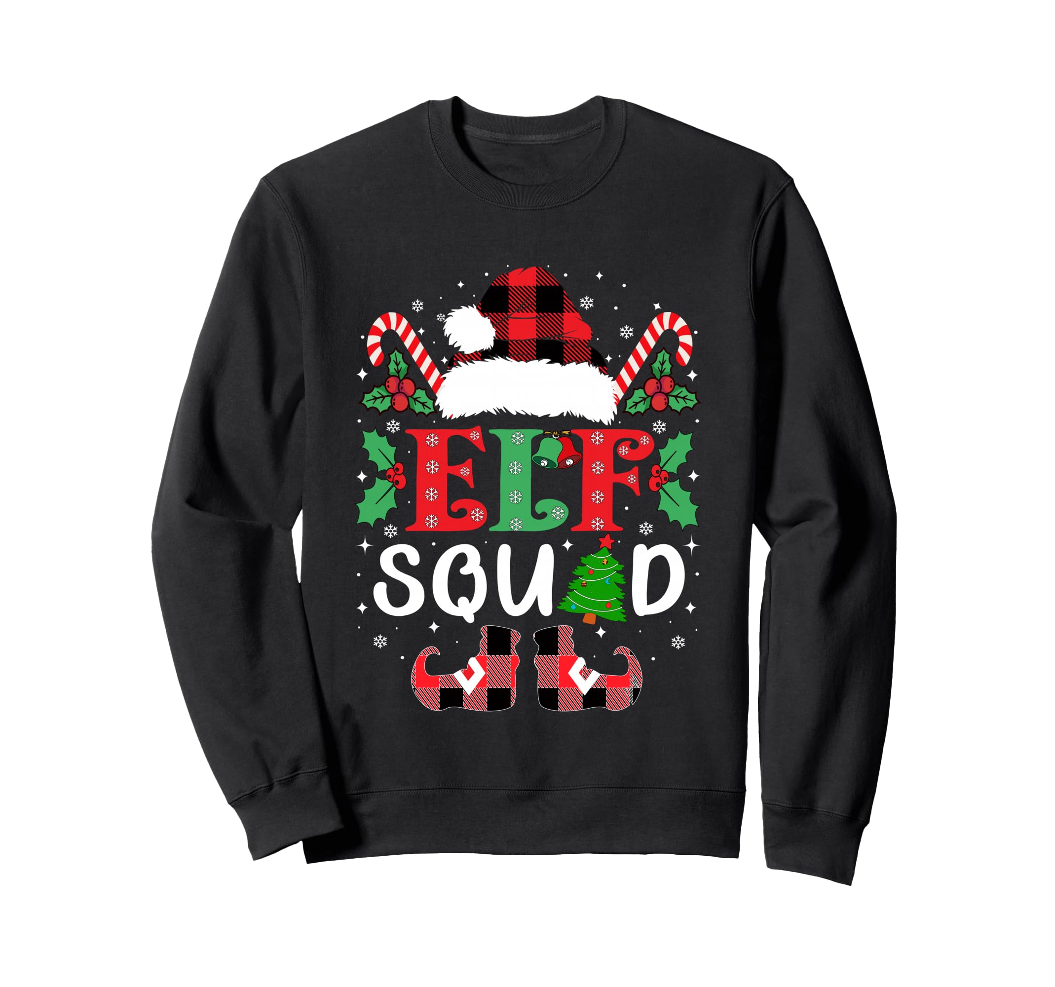 Elf Squad Family Matching Group Funny Sweatshirt - Streetwear Style Unisex - T-Shirt, Sweatshirt, Hoodie