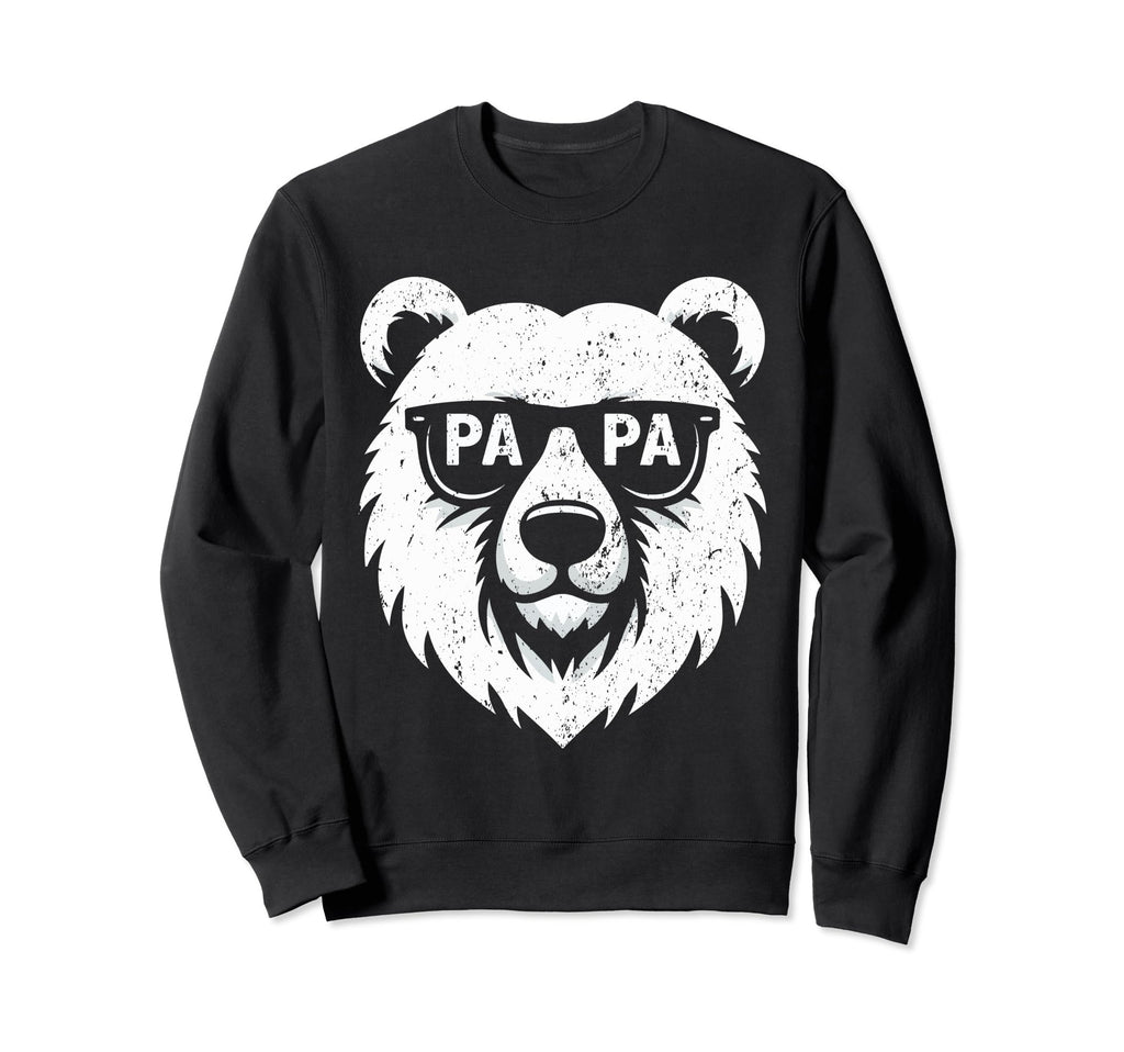 Papa Bear Face Wearing Sunglasses Sweatshirt - Streetwear Style Men Women - T-Shirt, Sweatshirt, Hoodie