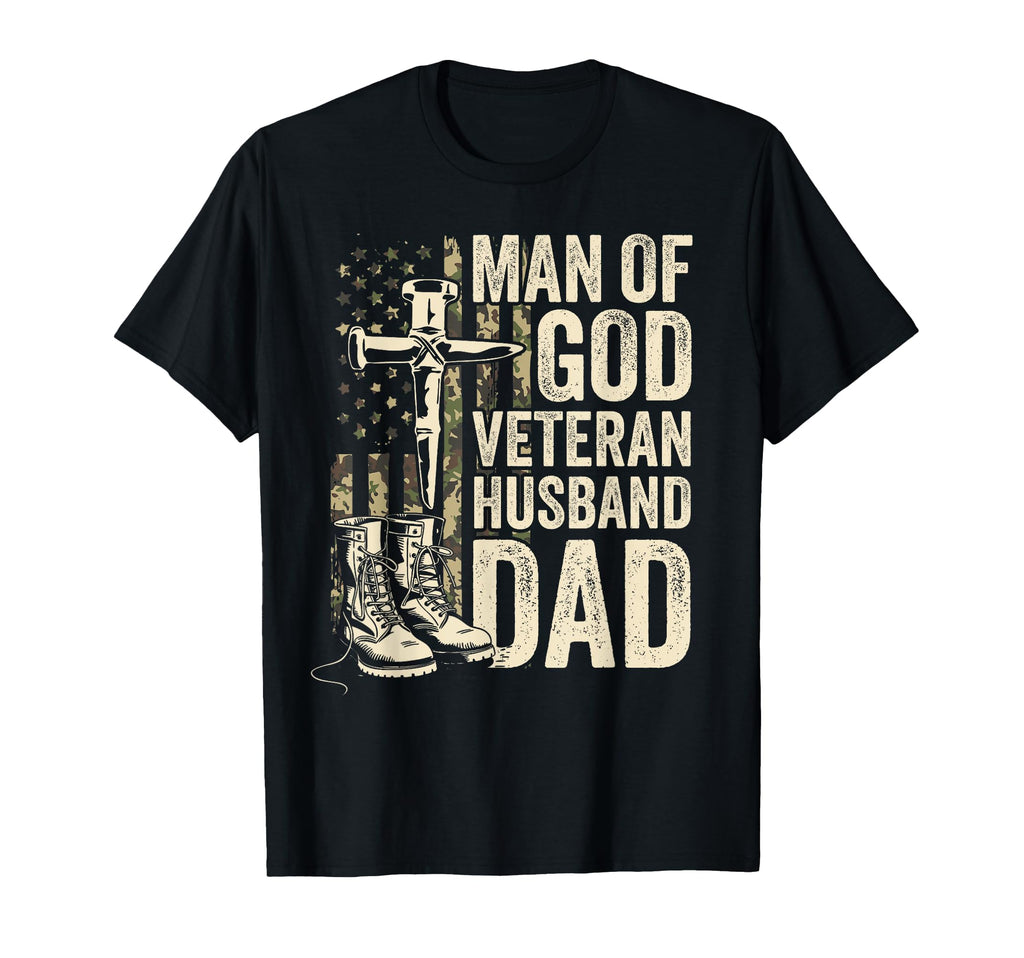 God Veteran Husband Dad Christian Jesus T-Shirt - Graphic Print for Adults - T-Shirt, Sweatshirt, Hoodie