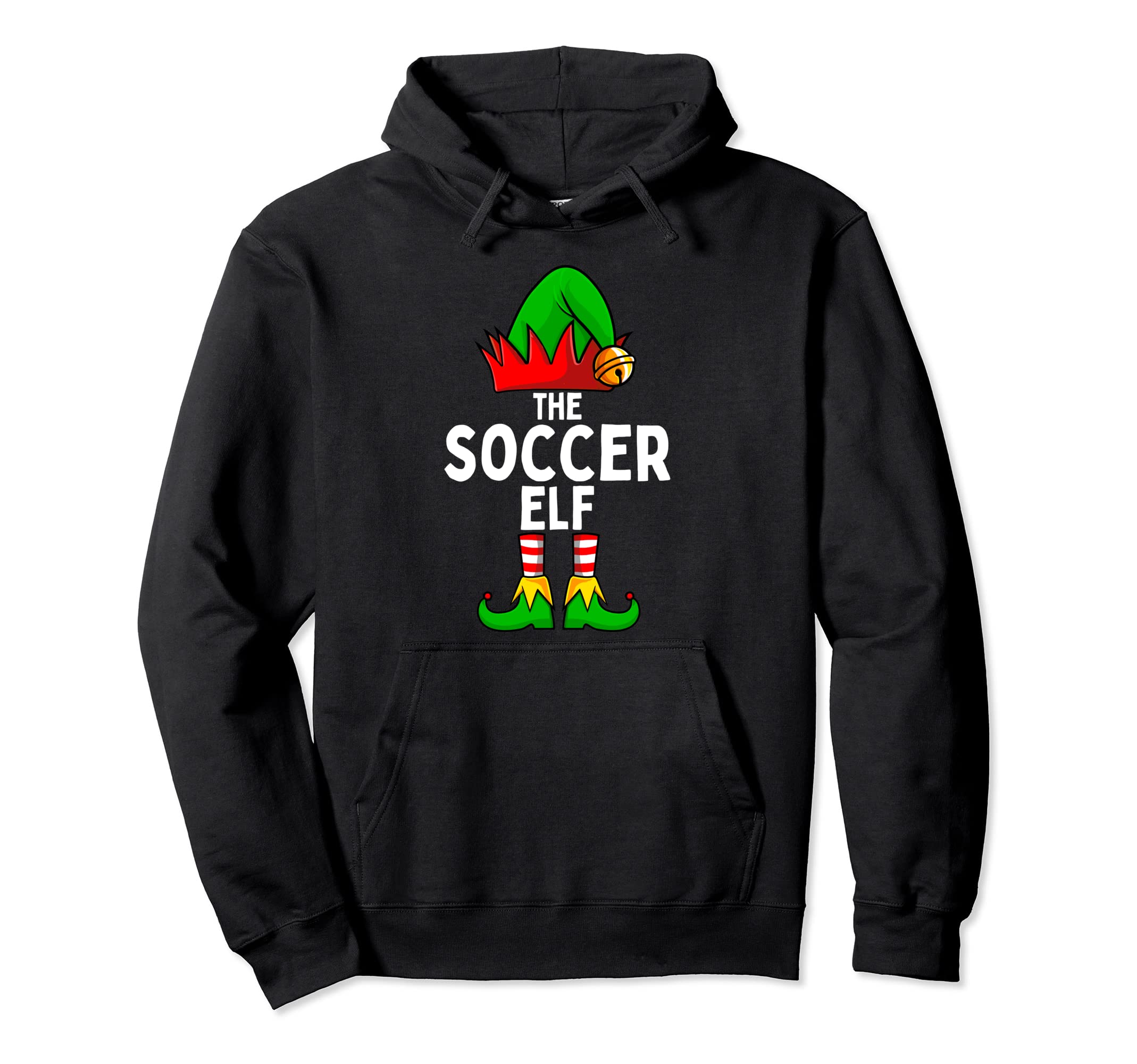 Soccer Elf Matching Family Hoodie - Trendy Graphic for Adults - T-Shirt, Sweatshirt, Hoodie