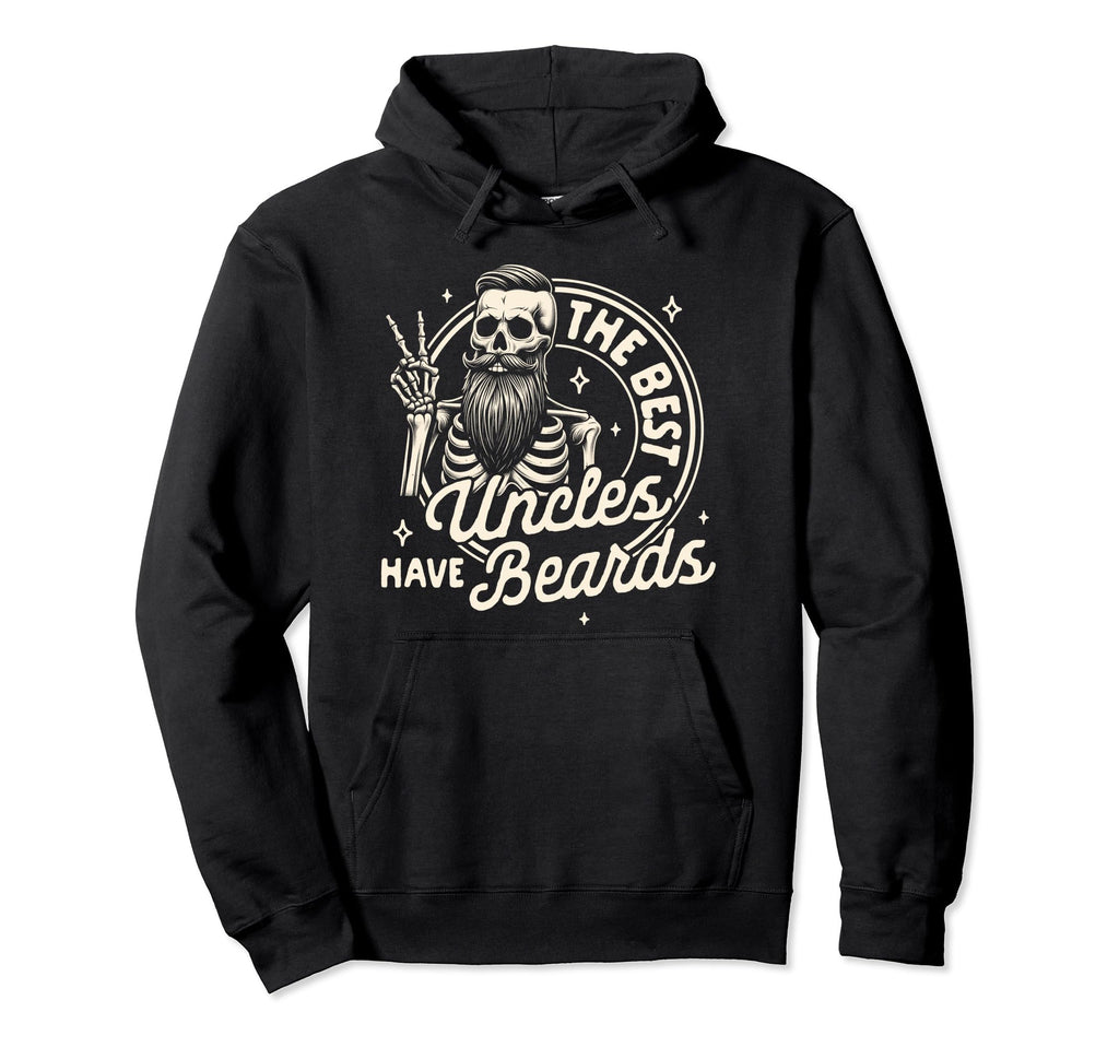 Bearded Uncle Fathers Day Best Uncles Hoodie - Minimalist Print for Adults - T-Shirt, Sweatshirt, Hoodie