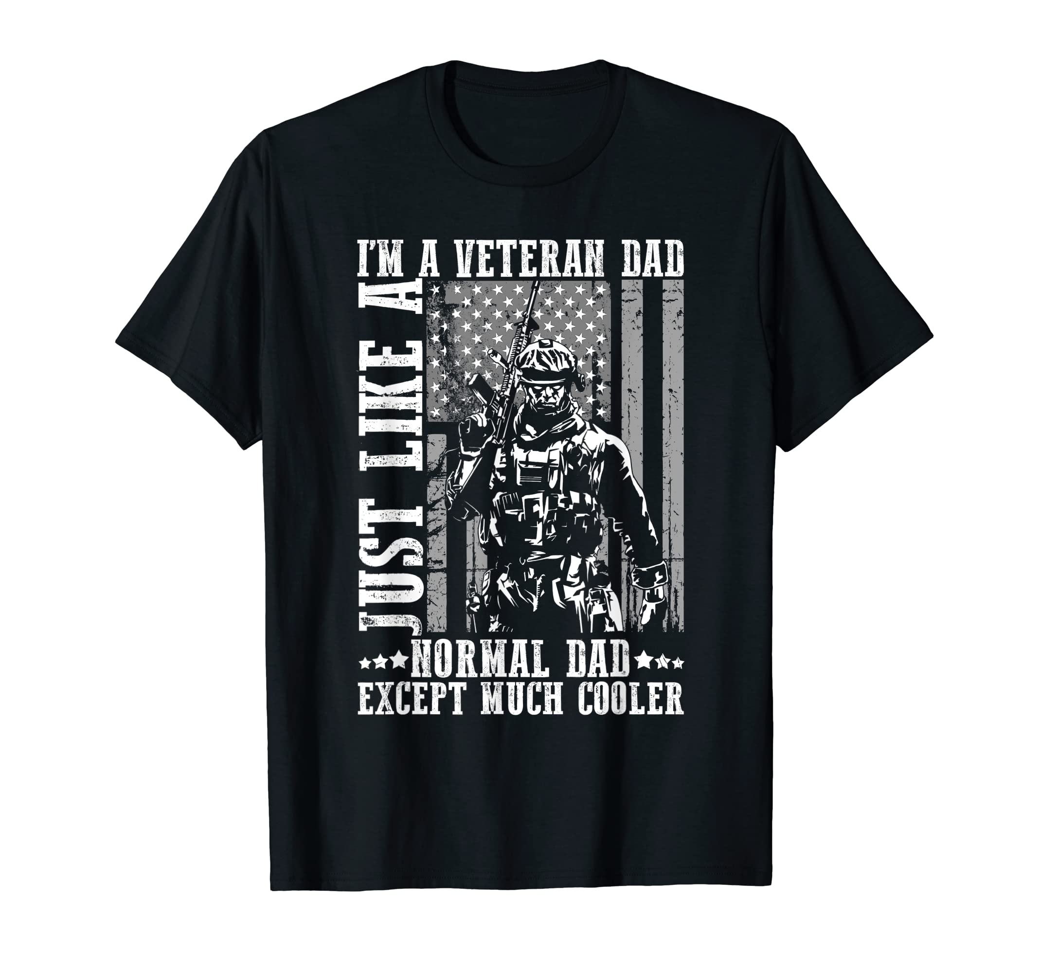 Mens Veteran Dad Best Dad Patriot T-Shirt - Minimalist Print for Adults - T-Shirt, Sweatshirt, Hoodie