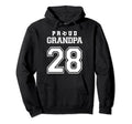 Number 28 Custom Proud Soccer Futbol Hoodie - Trendy Graphic for Adults - T-Shirt, Sweatshirt, Hoodie