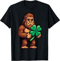 St Patricks Day Bigfoot Sasquatch Shamrock Lucky - Adult & Kids T-Shirts, Sweatshirts & Hoodies apparel design preview 1