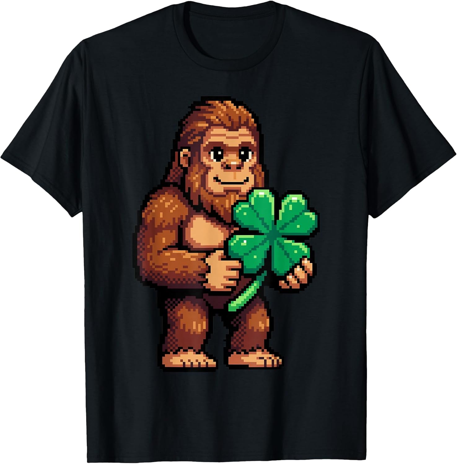 St Patricks Day Bigfoot Sasquatch Shamrock Lucky - Adult & Kids T-Shirts, Sweatshirts & Hoodies apparel design preview 1