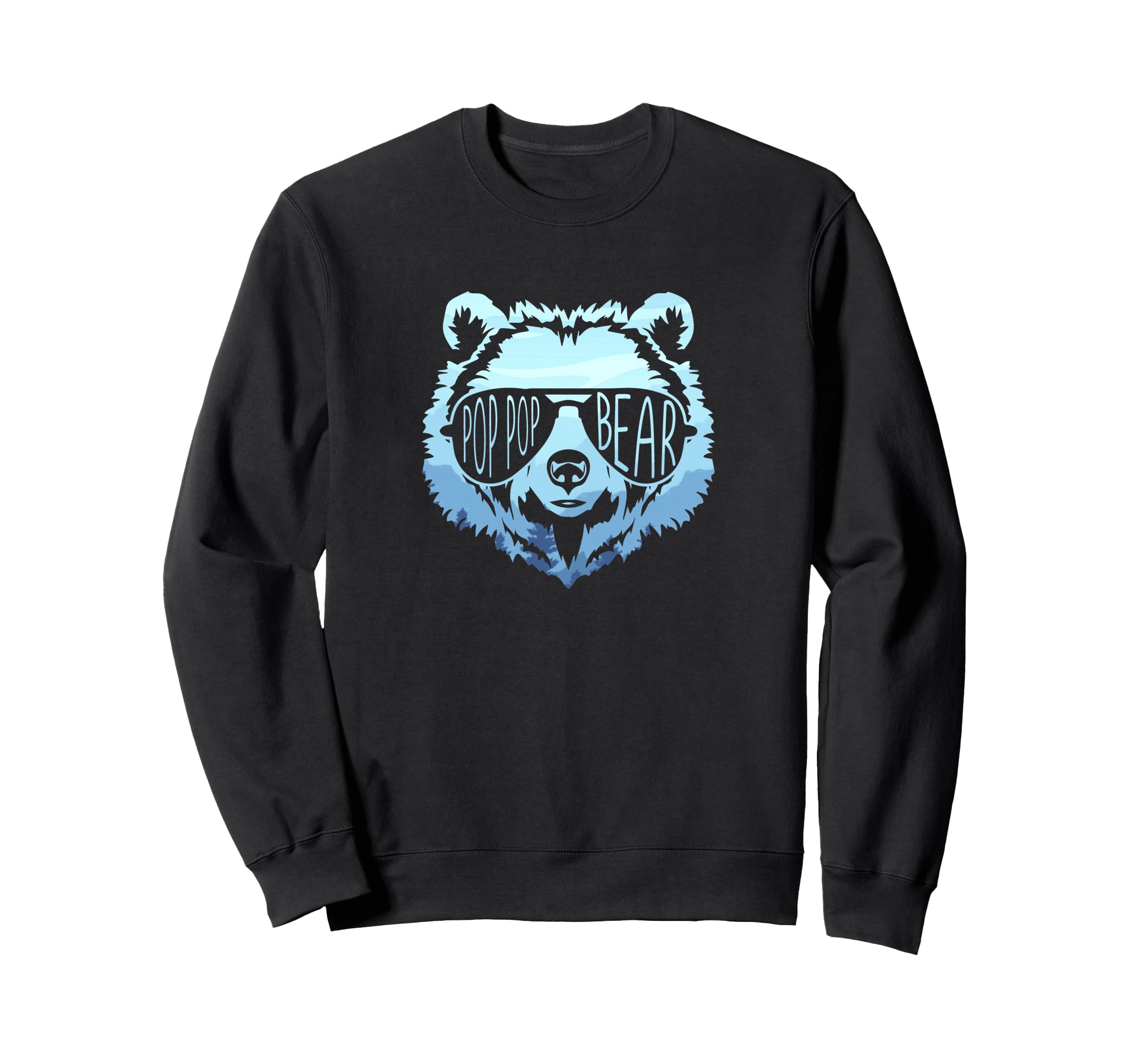 Pop Pop Bear Reflection Sunglasses Sweatshirt - Unique Graphic for Adults - T-Shirt, Sweatshirt, Hoodie