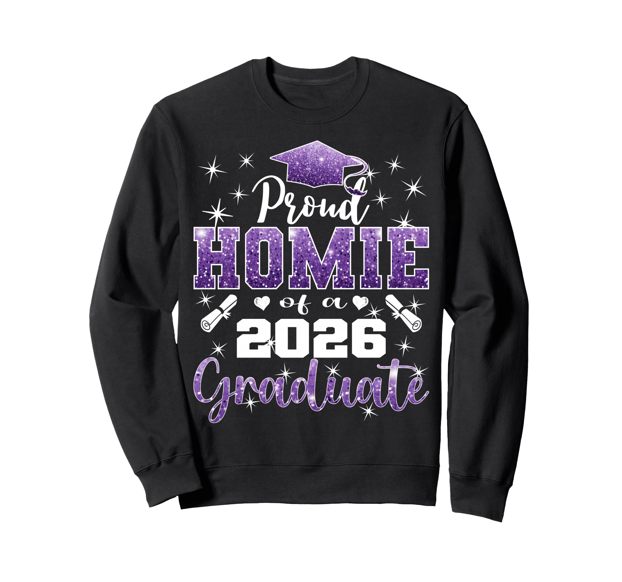 Super Proud Homie 2026 Graduate Senior Sweatshirt - Novelty Apparel Unisex - T-Shirt, Sweatshirt, Hoodie