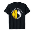 Dad Ballers Father Son Softball Soccer T-Shirt - Minimalist Print Unisex - T-Shirt, Sweatshirt, Hoodie