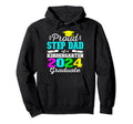Proud Step Dad Kindergarten Graduate Hoodie - Trendy Graphic Men Women - T-Shirt, Sweatshirt, Hoodie