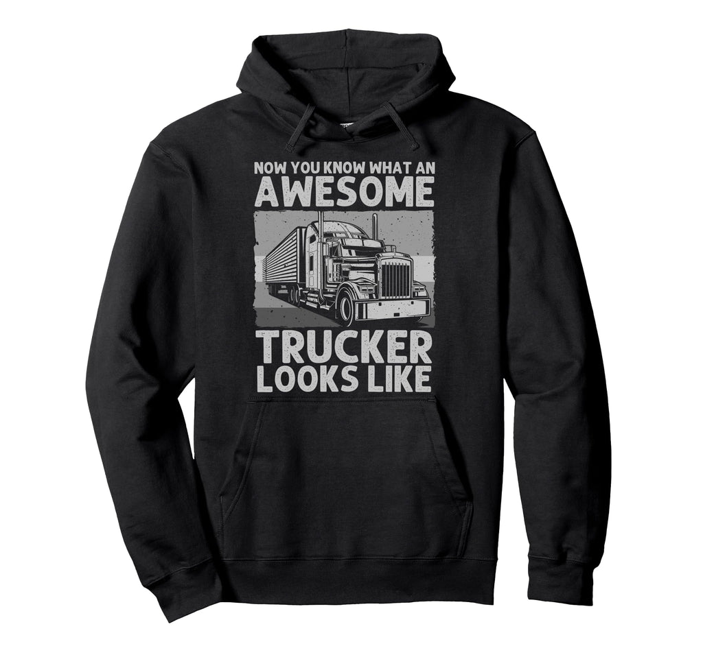 Best Truck Driver Art Dad Trucking Cdl Hoodie - Minimalist Print Men Women - T-Shirt, Sweatshirt, Hoodie