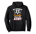 My Favorite Goalie Calls Me Aunt Hoodie - Minimalist Print for Adults - T-Shirt, Sweatshirt, Hoodie