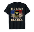 U S Army Proud Nana American Flag T-Shirt - Streetwear Style for Adults - T-Shirt, Sweatshirt, Hoodie