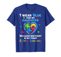I Wear Blue My Daughter Heart T-Shirt - Fun Novelty Design for Adults - T-Shirt, Sweatshirt, Hoodie