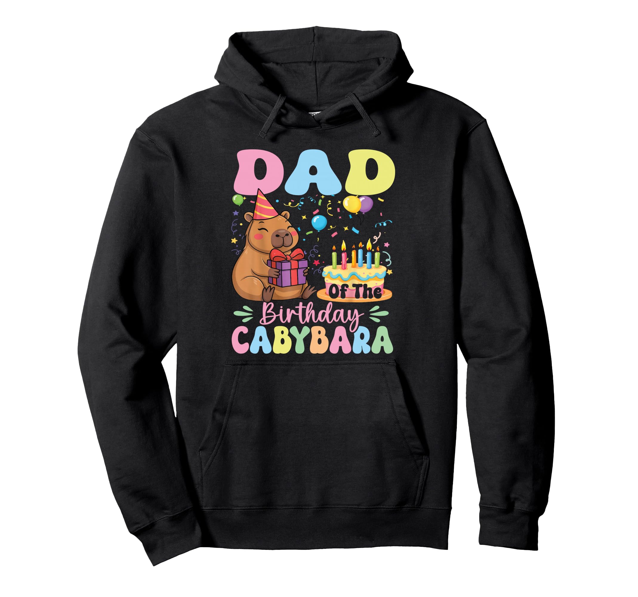 Dad Birthday Capybara Bday Party Family Hoodie - Trendy Graphic for Adults - T-Shirt, Sweatshirt, Hoodie